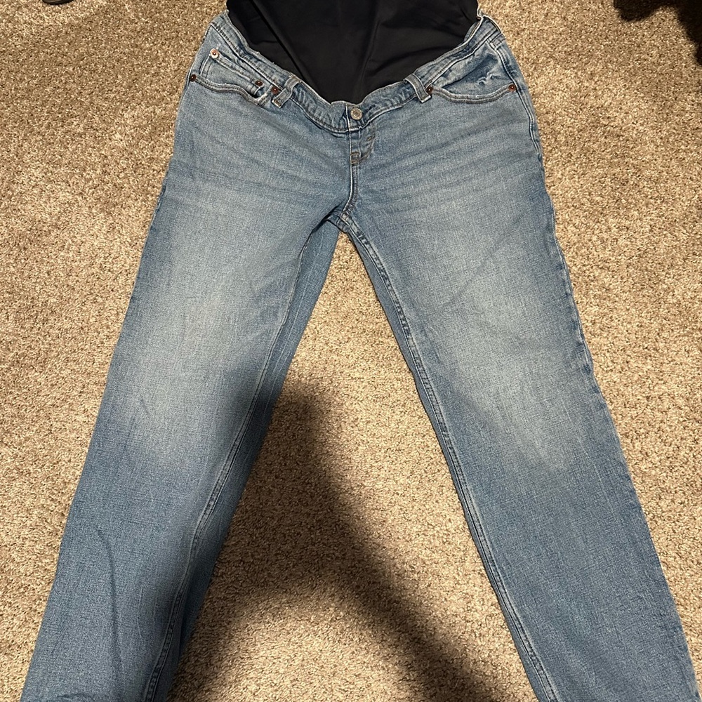 Abercrombie & Fitch Maternity Blue Straight Leg Jeans